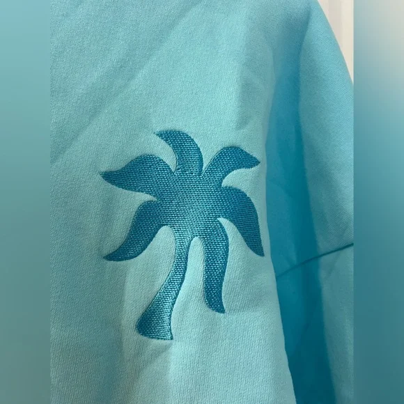 "Hawaii Hibiscus" Hoodie in Aquamarine - Picture 3 of 6